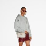 Marmont Small Shoulder Bag Light Grey Chevron - Gucci Shoulder Bag back view