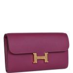 Hermes Constance Wallet To Go Anemone Evercolor Gold Hardware 47661 product photo 2