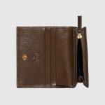 Gucci Horsebit 1955 Card Case Wallet Beige Canvas - Gucci Wallet or Card Holder hardware detail