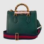 Gucci Diana Small Tote Bag Green Bamboo - Gucci Crossbody Bag back view