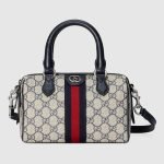 Ophidia Mini Top Handle Bag Beige Monogram - Gucci Crossbody Bag front view