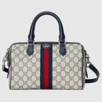 Ophidia Small Top Handle Bag Beige Monogram - Gucci Crossbody Bag front view