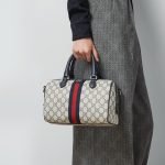 Ophidia Small Top Handle Bag Beige Monogram - Gucci Crossbody Bag back view