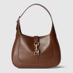 Gucci Jackie 1961 Small Shoulder Bag Brown - Gucci Shoulder Bag front view