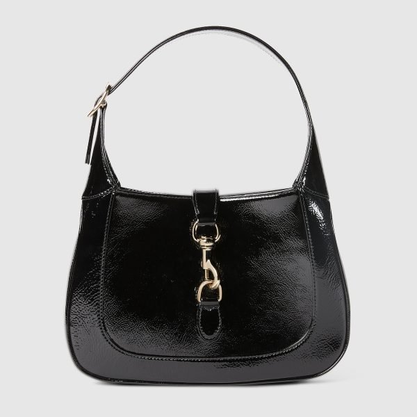 Gucci Jackie Small Shoulder Bag Black - Gucci Shoulder Bag front view