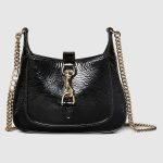 Gucci Jackie Notte Mini Bag Black Chain Strap - Gucci Crossbody Bag front view