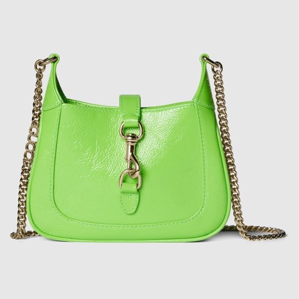 Gucci Jackie Notte Mini Bag Green Chain Strap - Gucci Crossbody Bag front view