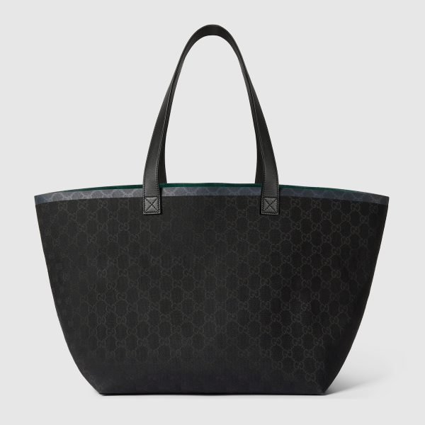 Gucci Totissima Medium Tote Bag Black Canvas - Gucci Tote Bag front view