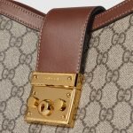 Padlock GG Medium Shoulder Bag Beige Canvas - Gucci Shoulder Bag interior detail