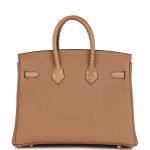 Hermes Birkin 25 Chai Matte Alligator And Togo Touch Permabrass Hardware 47654 product photo 4