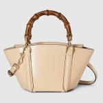 Mini Bamboo Top Handle Tote Bag Beige - Gucci Mini Bag front view