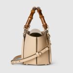 Mini Bamboo Top Handle Tote Bag Beige - Gucci Mini Bag interior detail
