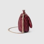 GG Milano Small Top Handle Bag Rosso Ancora Red Chain Strap - Gucci Crossbody Bag hardware detail