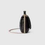 GG Milano Mini Top Handle Bag Black GG Embossed - Gucci Crossbody Bag hardware detail