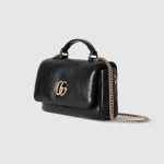 GG Milano Mini Top Handle Bag Black Chain Strap - Gucci Crossbody Bag side view