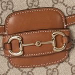Gucci Horsebit 1955 Soft Small Shoulder Bag Dark Brown Monogram - Gucci Shoulder Bag interior detail
