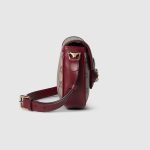 Gucci Horsebit 1955 Soft Small Shoulder Bag Rosso Ancora Red Monogram - Gucci Shoulder Bag strap detail