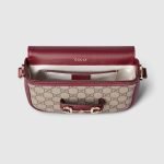 Gucci Horsebit 1955 Soft Small Shoulder Bag Rosso Ancora Red Monogram - Gucci Shoulder Bag product detail