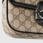 Gucci Horsebit 1955 Soft Small Top Handle Bag Dark Brown Monogram - Gucci Shoulder Bag product detail