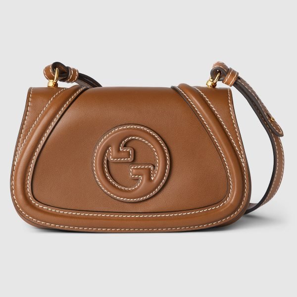 Gucci Blondie Mini Shoulder Bag Brown - Gucci Shoulder Bag front view