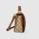 Gucci Blondie Small Top Handle Bag Dark Brown Canvas - Gucci Shoulder Bag hardware detail