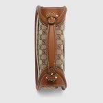 Gucci Blondie Small Top Handle Bag Dark Brown Canvas - Gucci Shoulder Bag strap detail