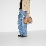 Gucci Blondie Medium Top Handle Bag Dark Brown Canvas - Gucci Shoulder Bag back view