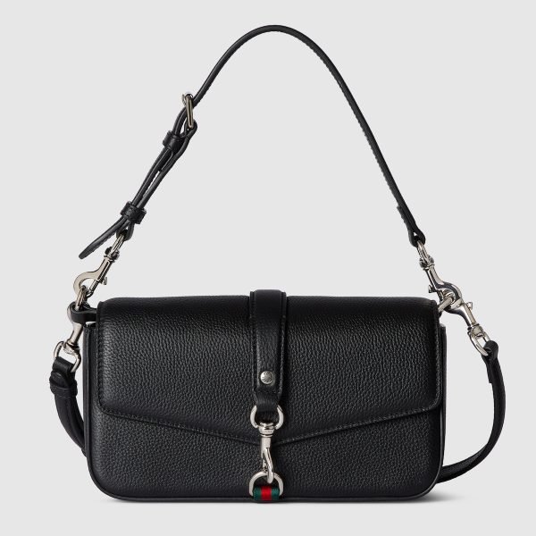 Small Crossbody Bag With Hook Closure Beige Top Handle - Gucci Crossbody Bag front view