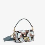 Baguette Canvas Bag With Multicolor Ff Embroidery 8BR600ARC2F1OPK product photo 2