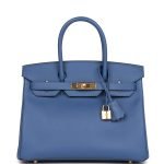 Hermes Birkin 30 Bleu Brighton Epsom Gold Hardware 47657 product photo 1
