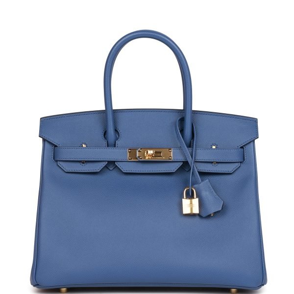 Hermes Birkin 30 Bleu Brighton Epsom Gold Hardware 47657 product photo 1