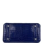 Hermes Birkin 25 Bleu Electric Shiny Niloticus Crocodile Palladium Hardware 47653 product photo 8