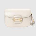 Gucci Horsebit 1955 Small Shoulder Bag White - Gucci Shoulder Bag front view