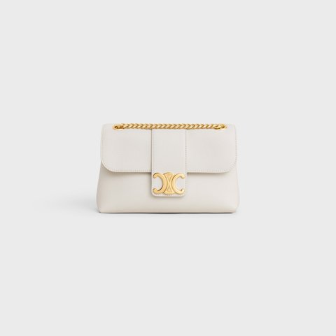 TEEN CELINE VICTOIRE BAG IN SUPPLE CALFSKIN WHITE