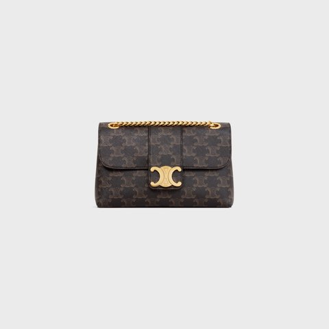 TEEN CELINE VICTOIRE BAG IN TRIOMPHE CANVAS TAN