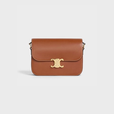 CLASSIQUE TRIOMPHE BAG IN NATURAL CALFSKIN TAN