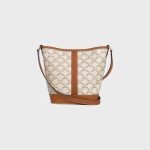 Small Bucket In Triomphe Canvas And Calfskin White 191442CAS.01BC product photo 3
