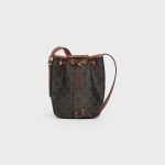 Small Drawstring Bag In Triomphe Canvas And Calfskin Tan 191142BZJ.04LU product photo 1