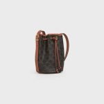 Small Drawstring Bag In Triomphe Canvas And Calfskin Tan 191142BZJ.04LU product photo 2
