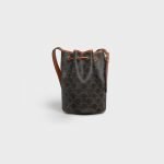 Small Drawstring Bag In Triomphe Canvas And Calfskin Tan 191142BZJ.04LU product photo 3