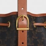 Small Drawstring Bag In Triomphe Canvas And Calfskin Tan 191142BZJ.04LU product photo 4
