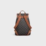 Medium Backpack Folco In Triomphe Canvas And Calfskin Tan 117902CAS.04LU product photo 3