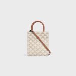 Mini Vertical Cabas In Triomphe Canvas And Calfskin With Celine Print White 194372BZK.01BC product photo 3