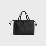 Small Cabas Drawstring Cuir Triomphe In Grained Calfskin Black 111013ENY.38NO product photo 2
