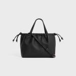 Small Cabas Drawstring Cuir Triomphe In Grained Calfskin Black 111013ENY.38NO product photo 3