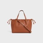 Small Cabas Drawstring Cuir Triomphe In Smooth Calfskin Tan 111013DU3.04LU product photo 3