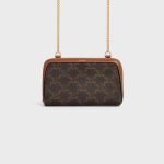Clutch With Chain In Triomphe Canvas And Lambskin Tan 10E382CBX.04LU product photo 1