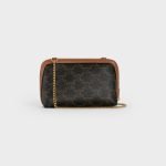 Clutch With Chain In Triomphe Canvas And Lambskin Tan 10E382CBX.04LU product photo 3
