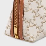 Clutch With Chain In Triomphe Canvas And Lambskin White/tan 10E382CBX.01TA product photo 4