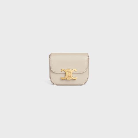 MINI CLAUDE IN SHINY CALFSKIN LIGHT STONE